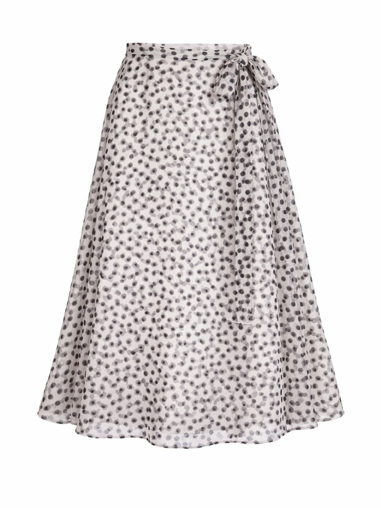 Shanti Dresses & Skirts - Shanty Polka Dot Layered Skirt Size 10 Sheer Overlay Tie Waist Black White